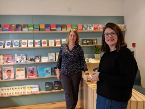 Fiona Armstrong (right) and her therapist colleagues are open for conversation and happy to make book recommendations.