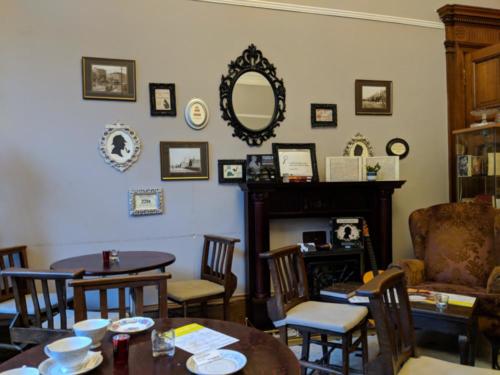The Doyle Centre's cosy Sherlock Holmes Tea Room was the perfect setting for Baxter's workshop.