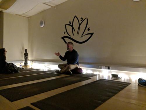 All the classes at Calm were jam-packed, including the guided meditation by the renowned Andrew Johnson.