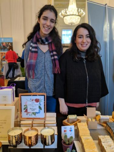 Homemade, healthful goods were on sale direct from the makers, Haze Candles and Eira Soaps.