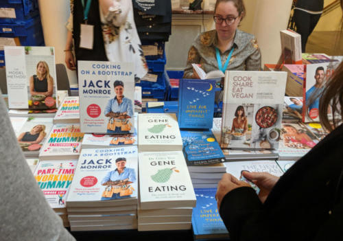 Waterstones offered titles authored by speakers at the Edinburgh Wellbeing Festival.